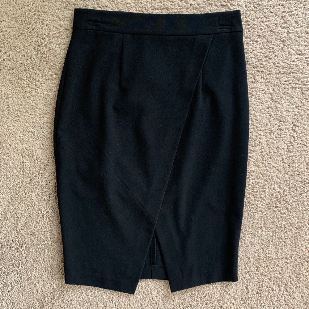 Black Pencil Skirt with Slit